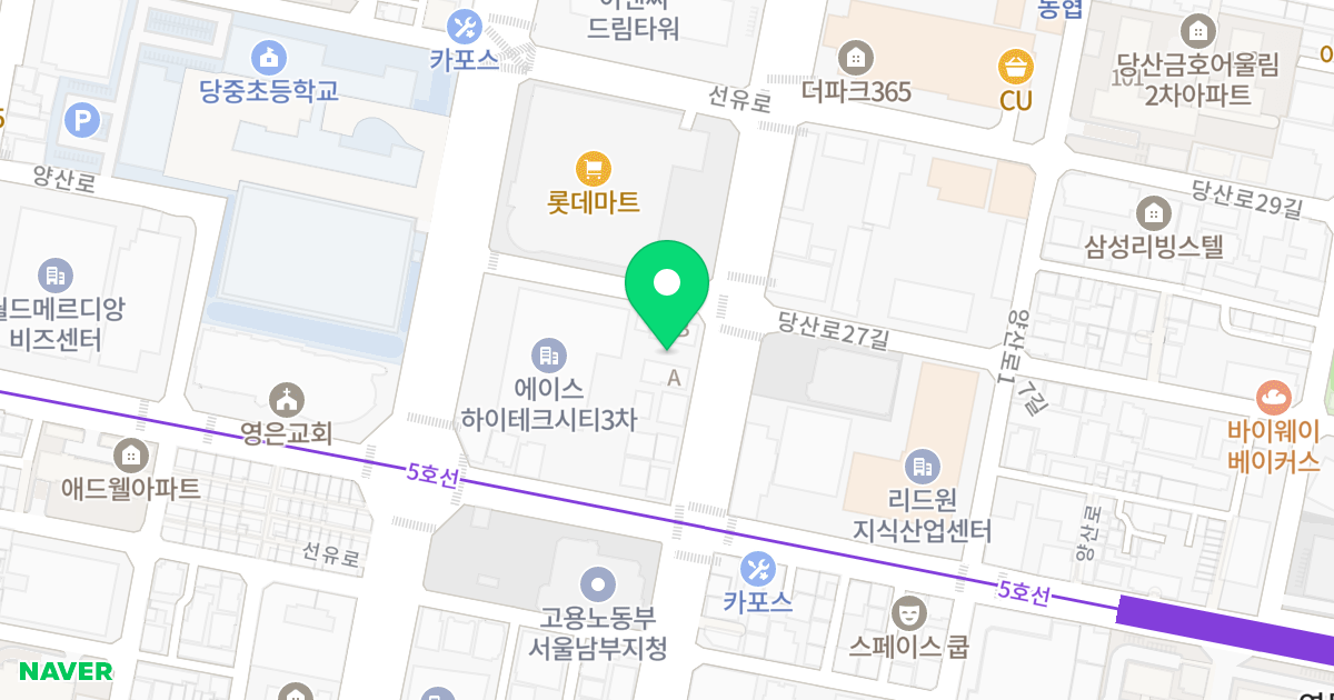 양평 브릴리언트 위치 지도 - 서울특별시 영등포구 선유동1로 35