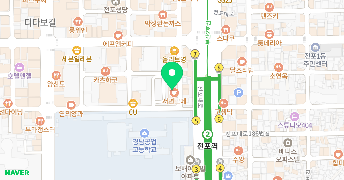 메리온시티 위치 지도 - 부산광역시 부산진구 서전로46번길 90