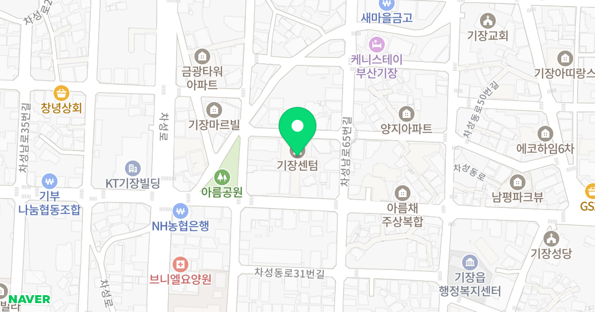 담덕기장센텀아파트 위치 지도 - 부산광역시 기장군 기장읍 차성동로45번길 31