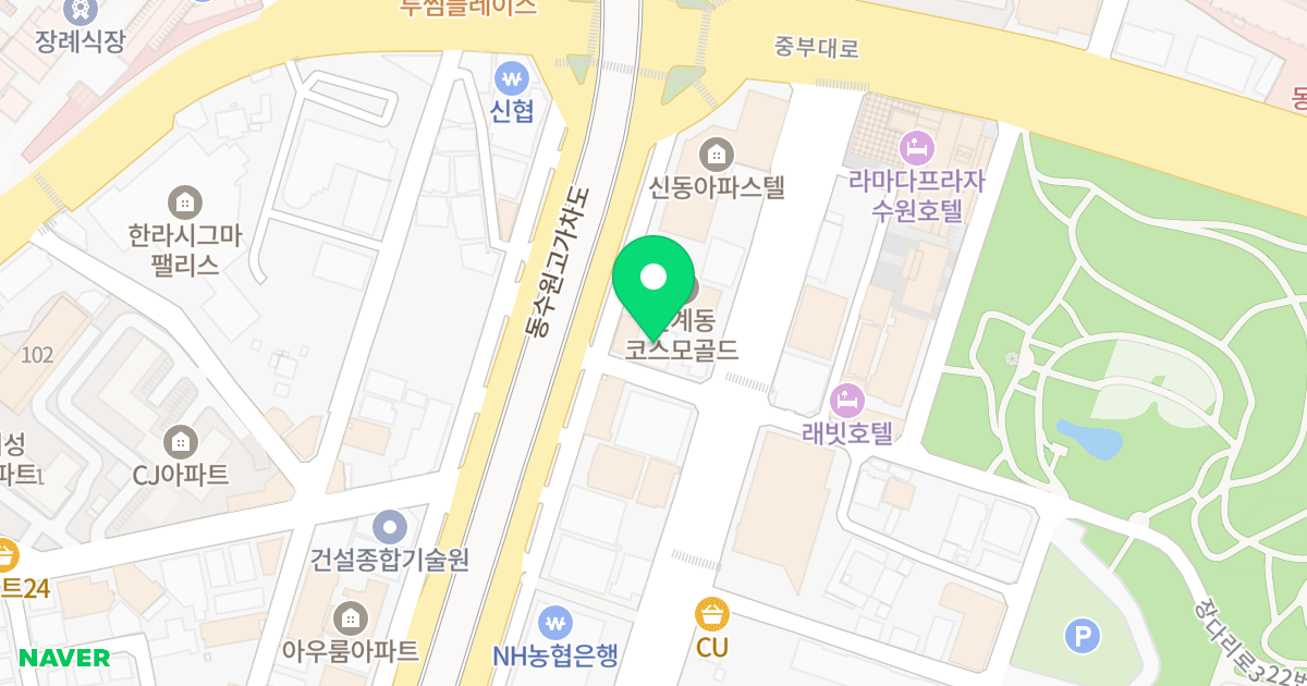 더 캐슬 위치 지도 - 경기도 수원시 팔달구 경수대로 574-1