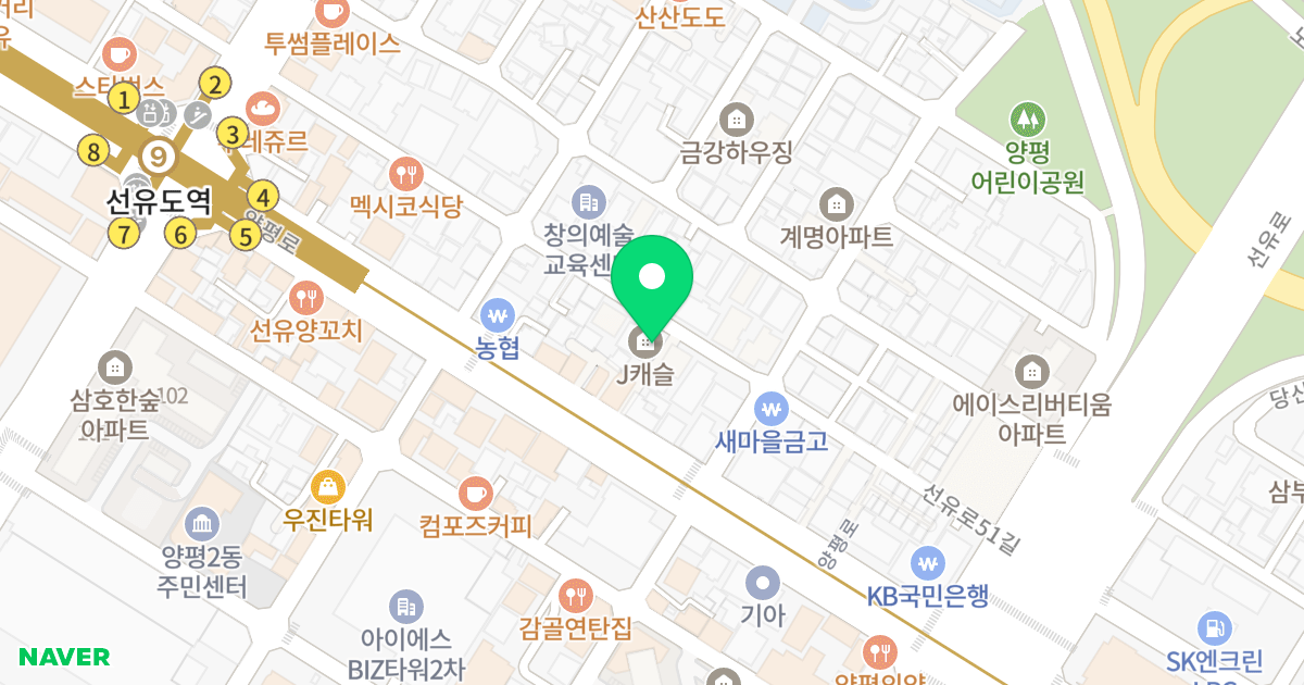 J.캐슬 위치 지도 - 서울특별시 영등포구