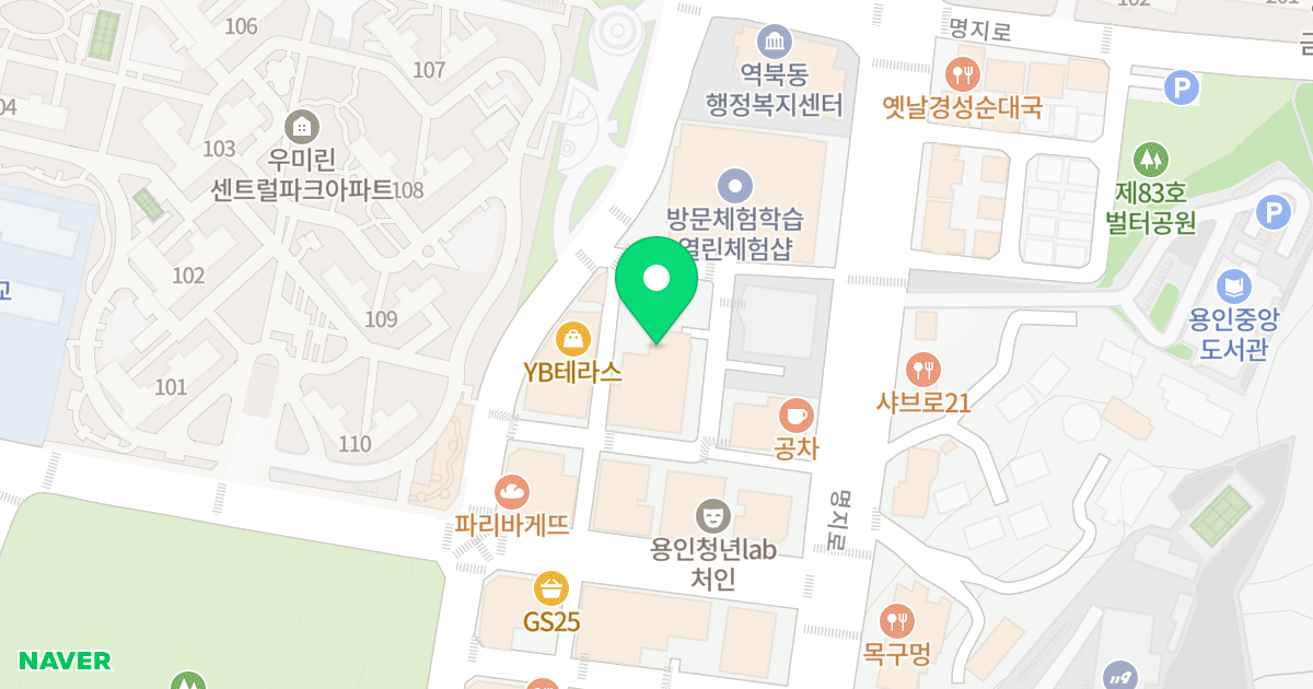 진영 리더스빌 위치 지도 - 경기도 용인시 처인구 명지로16번길 9-24