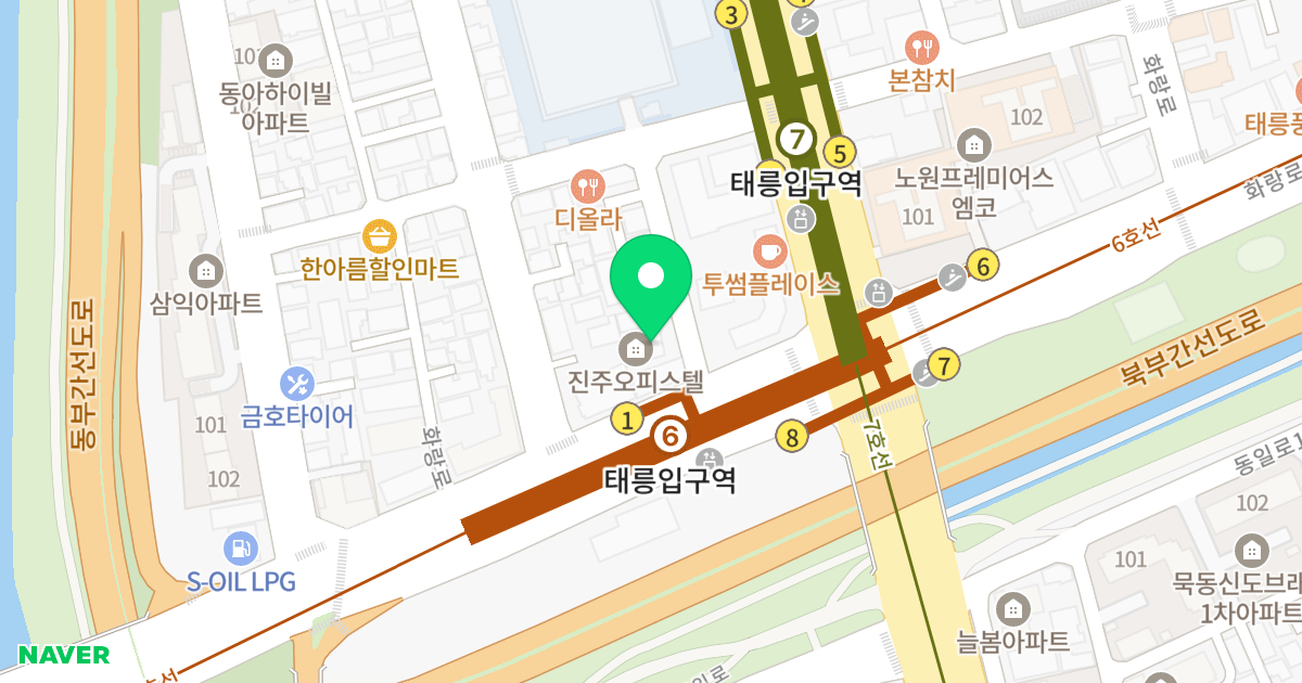 진주오피스텔 위치 지도 - 서울특별시 노원구 화랑로 425-3