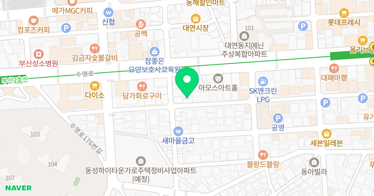 센트럴파크 위치 지도 - 부산광역시 남구
