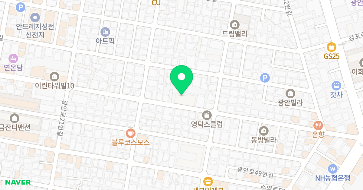 이린타워빌8 위치 지도 - 부산광역시 수영구