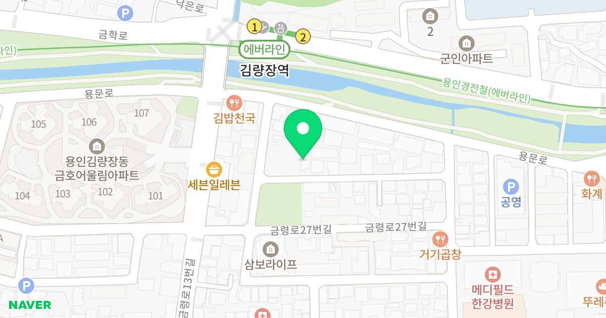 트리빌 위치 지도 - 경기도 용인시 처인구 금령로27번길 22-7