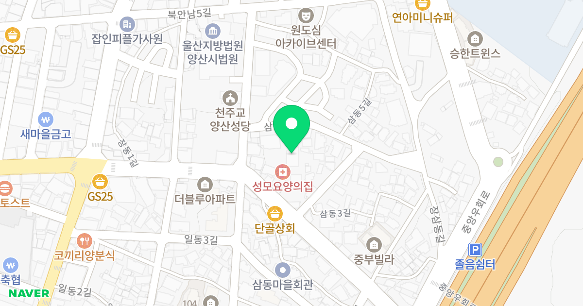 수퍼버빌 위치 지도 - 경상남도 양산시 삼동5길 6