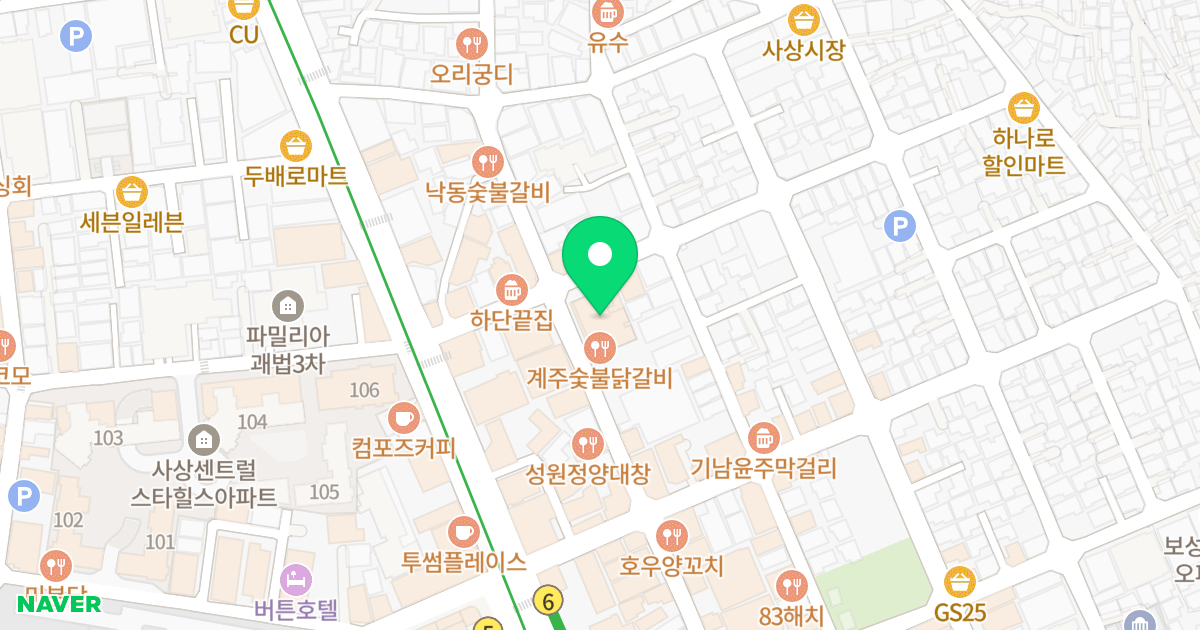 괘법동 포르투나 위치 지도 - 부산광역시 사상구 사상로224번길 16