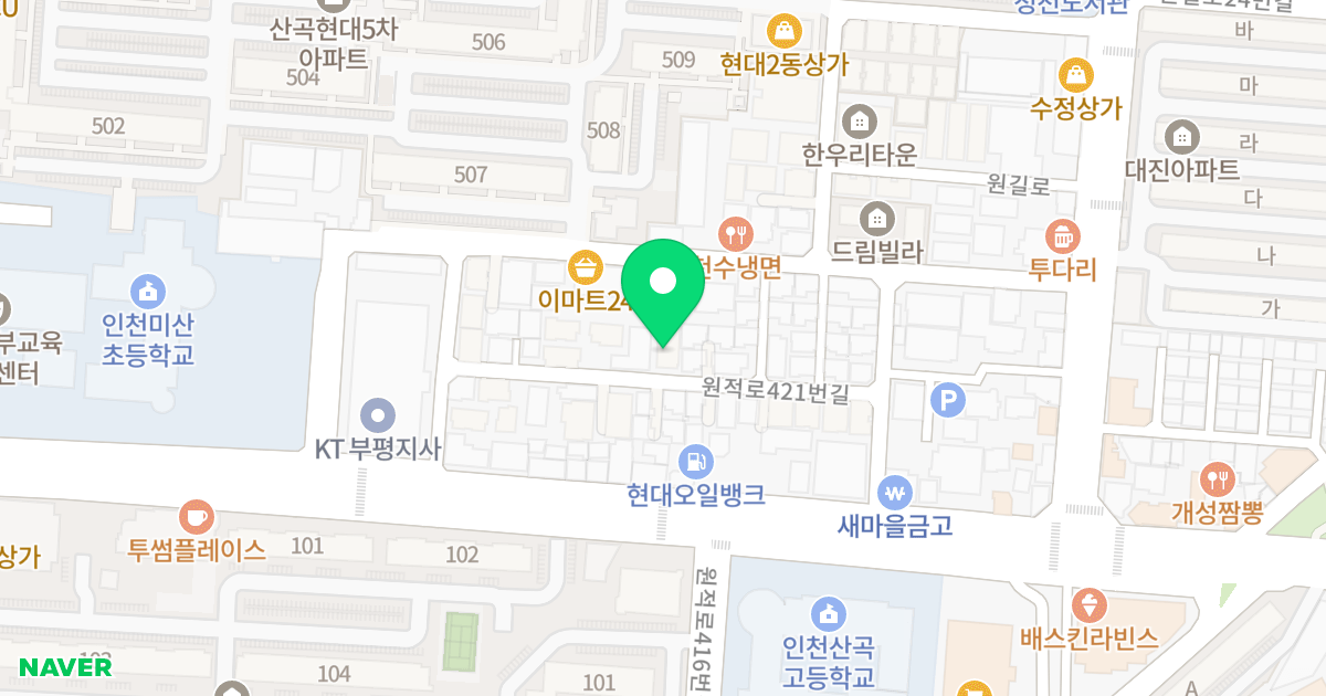 씨티타운 다동 위치 지도 - 인천광역시 부평구 원적로421번길 9-26
