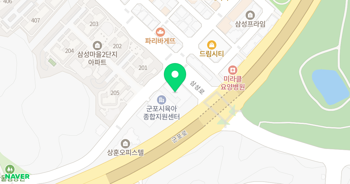 해피시티 위치 지도 - 경기도 군포시
