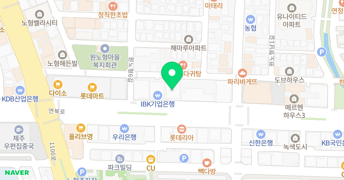 에코에비뉴 위치 지도 - 제주특별자치도 제주시 연북로 21
