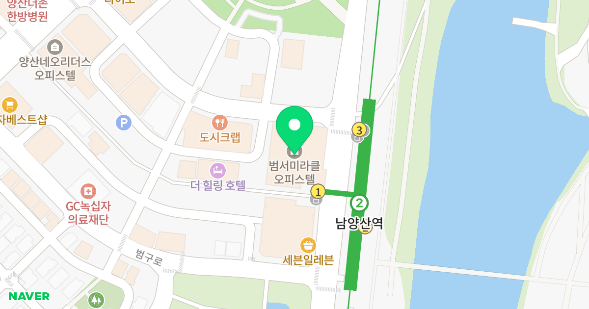 범서미라클 위치 지도 - 경상남도 양산시 물금읍