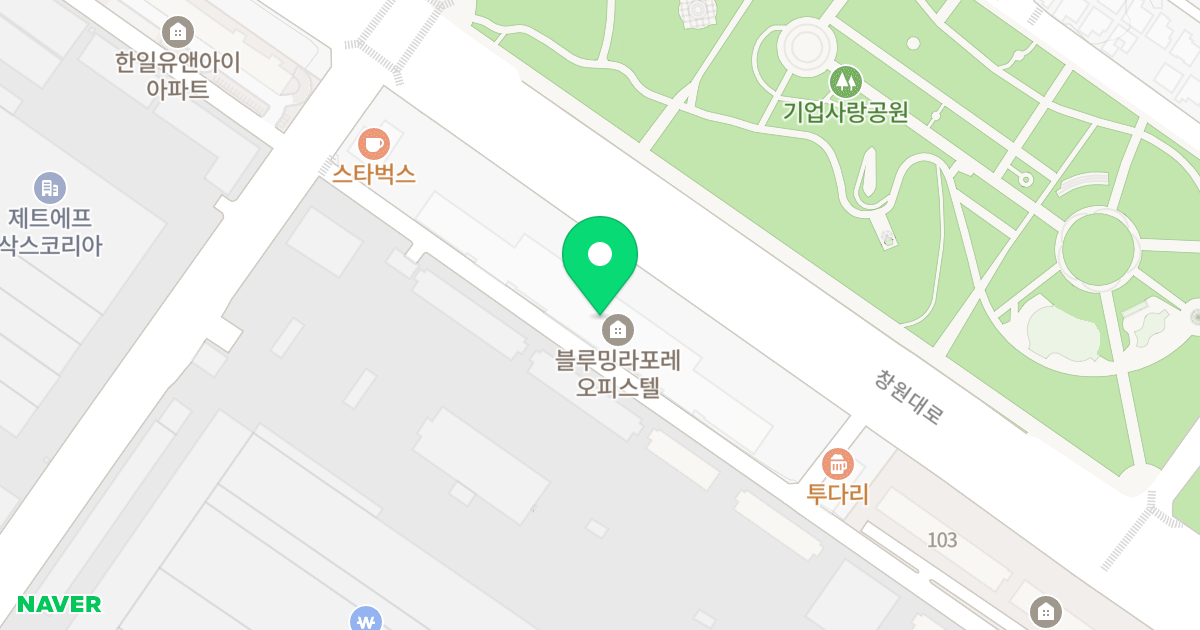 블루밍 라포레 위치 지도 - 경상남도 창원시 성산구 창원대로 888