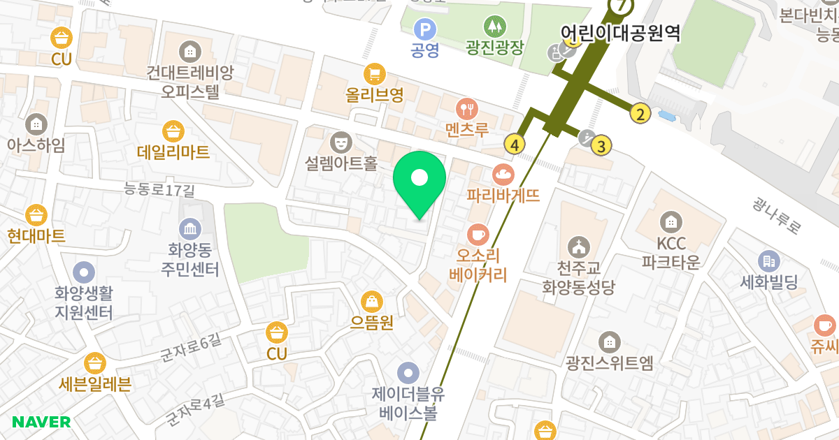 정익제이타워 위치 지도 - 서울특별시 광진구 능동로19길 7-10