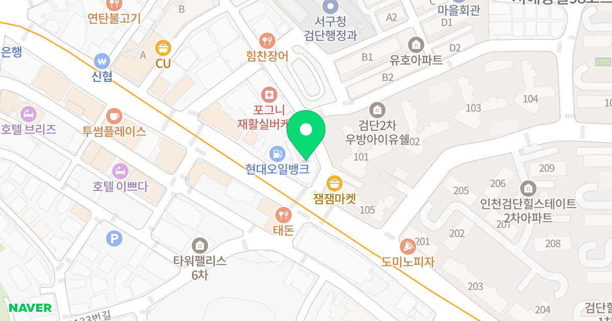 우주마루 위치 지도 - 인천광역시 서구 완정로 136