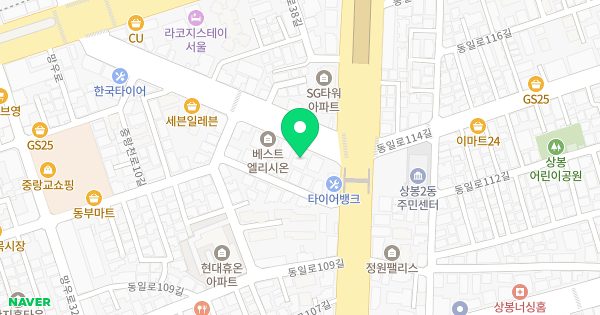 그랜드캐슬빌 위치 지도 - 서울특별시 중랑구 망우로36길 48