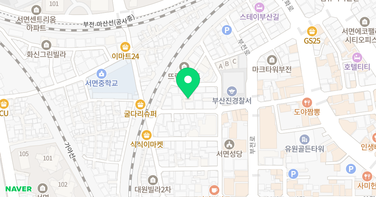 목화파크빌 위치 지도 - 부산광역시 부산진구 부전로111번길 22-4
