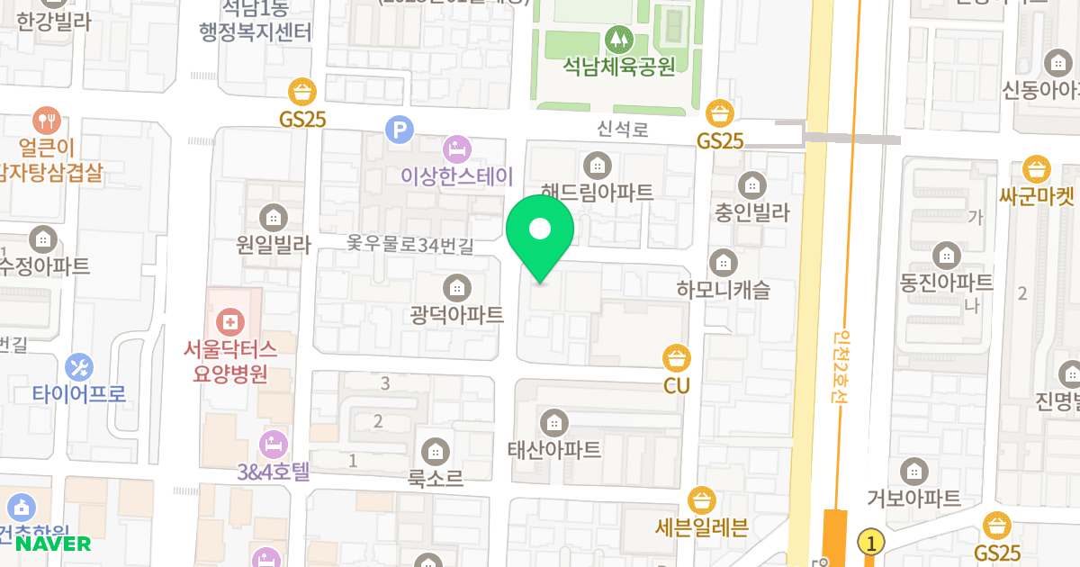 트윈팰리스 위치 지도 - 인천광역시 서구 옻우물로34번길 12