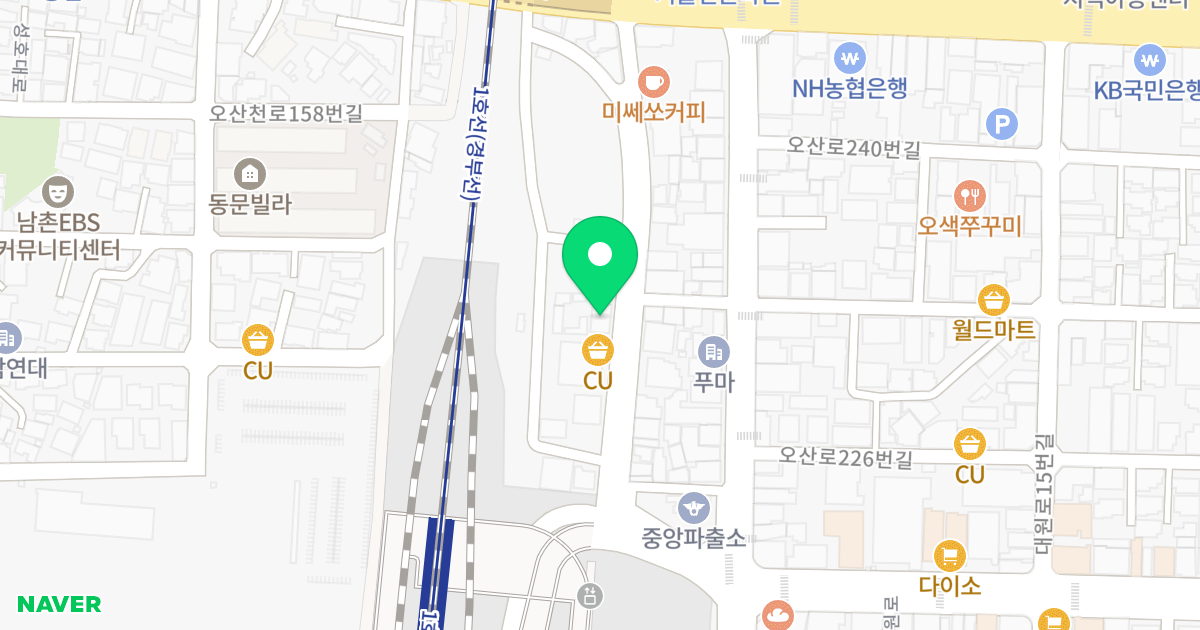 다원빌 위치 지도 - 경기도 오산시 역광장로83번길 3-3