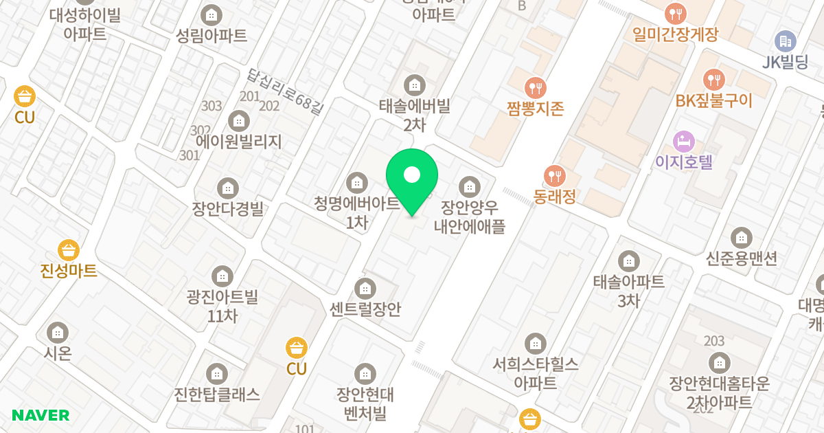 써니빌 가야아파트 위치 지도 - 서울특별시 동대문구 장한로21길 11-9
