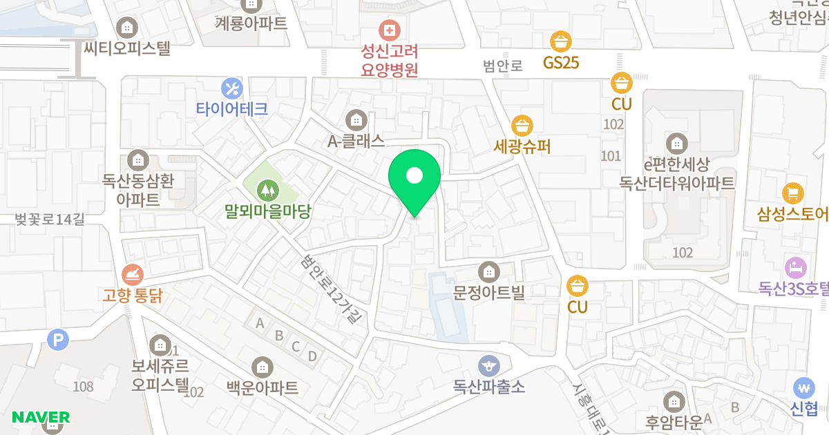 현대힐타운 위치 지도 - 서울특별시 금천구 범안로12가길 31-16