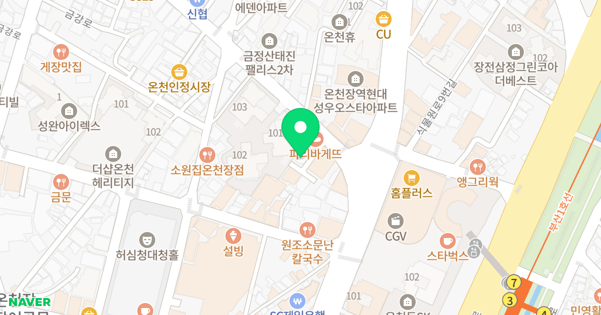 온천동 담영예가 위치 지도 - 부산광역시 동래구 온천장로125번길 9-6