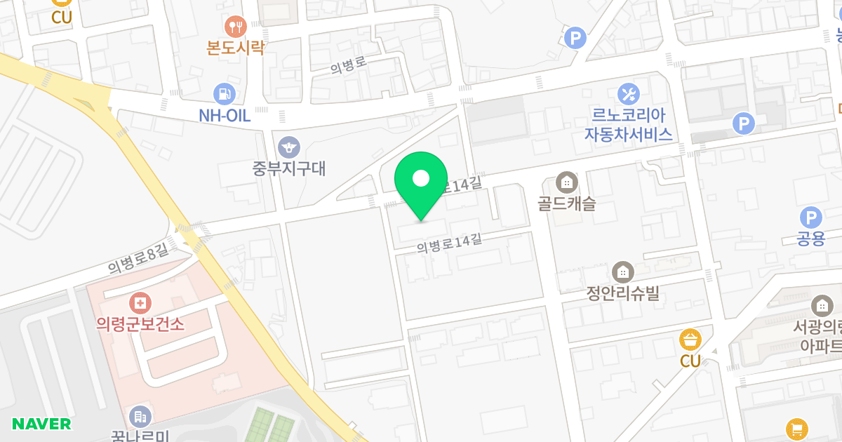 (595) 위치 지도 - 경상남도 의령군 의령읍 의병로14길 8-33