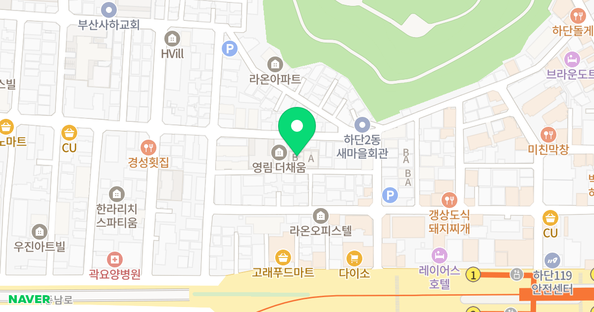 (517-18) 위치 지도 - 부산광역시 사하구 낙동남로1389번길 13-12
