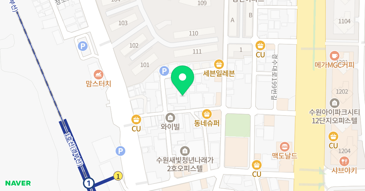 세류 팰리스 위치 지도 - 경기도 수원시 권선구 정조로398번길 11-14