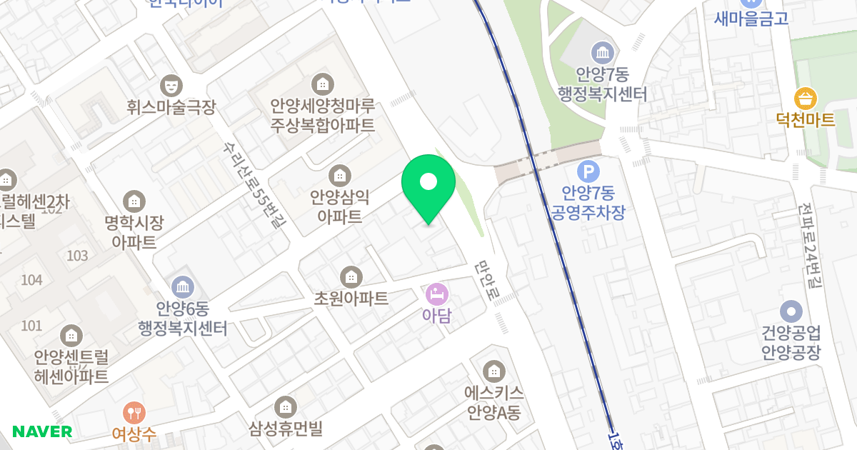 (438-3) 위치 지도 - 경기도 안양시 만안구 만안로 81-1