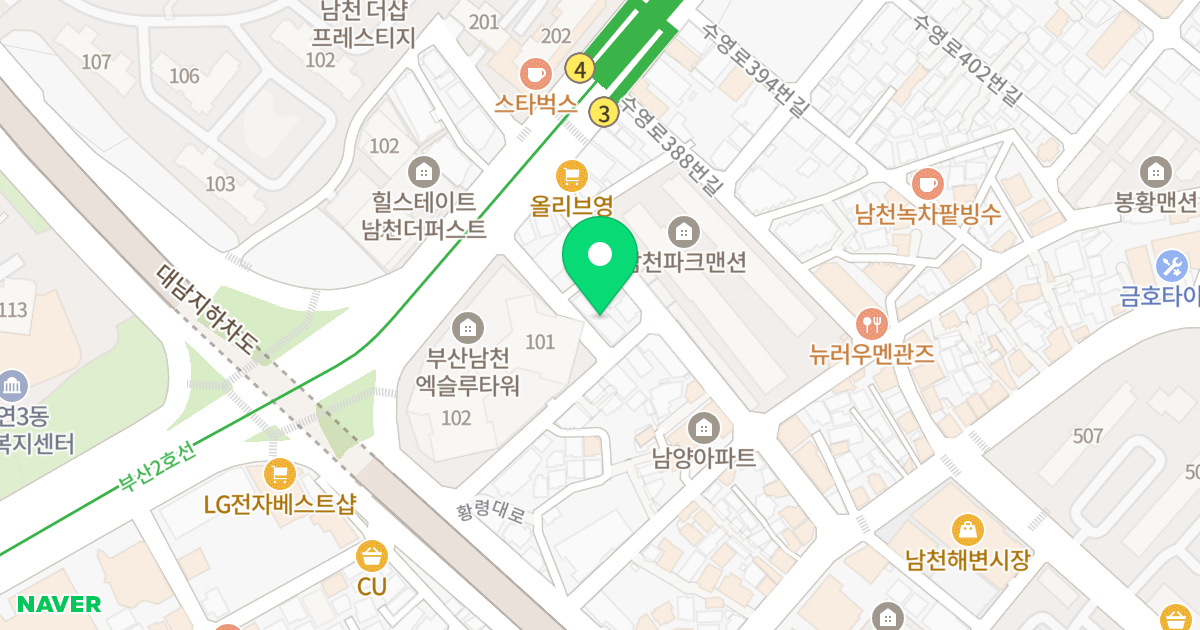 목연 마이텔 위치 지도 - 부산광역시 수영구 황령대로473번길 25