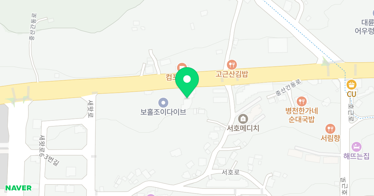 서호더마루 위치 지도 - 제주특별자치도 서귀포시 중산간동로 8377