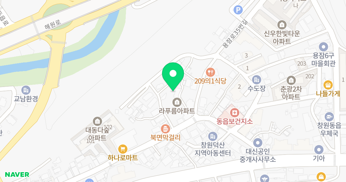 라푸름 위치 지도 - 경상남도 창원시 의창구 동읍