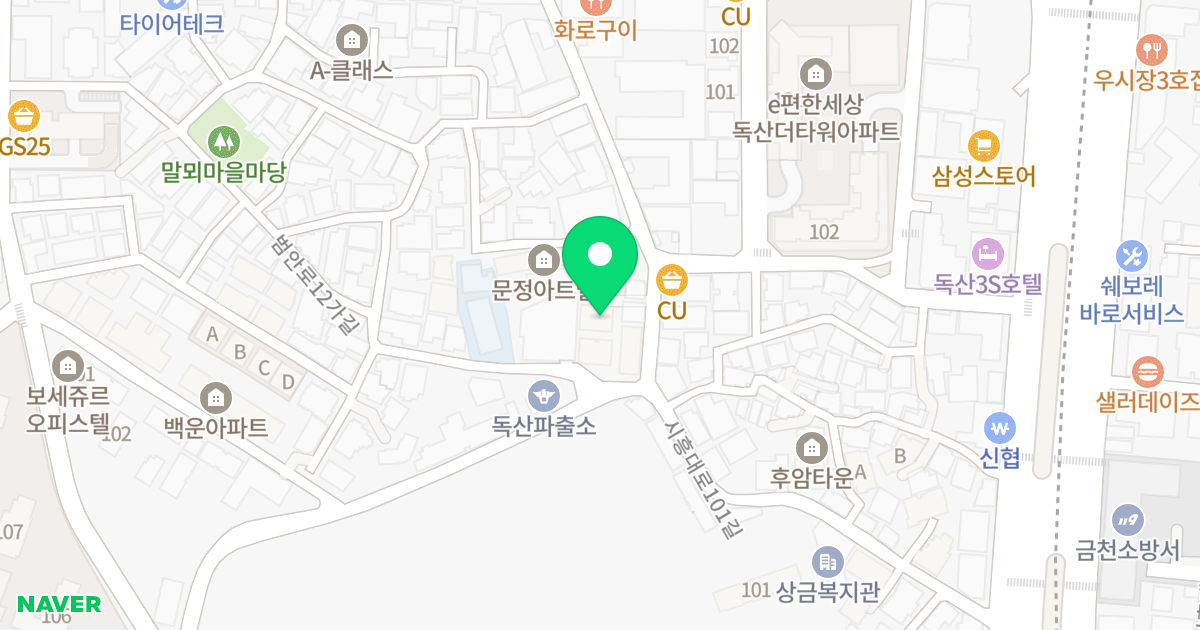 예지다움91차 위치 지도 - 서울특별시 금천구 범안로16길 40