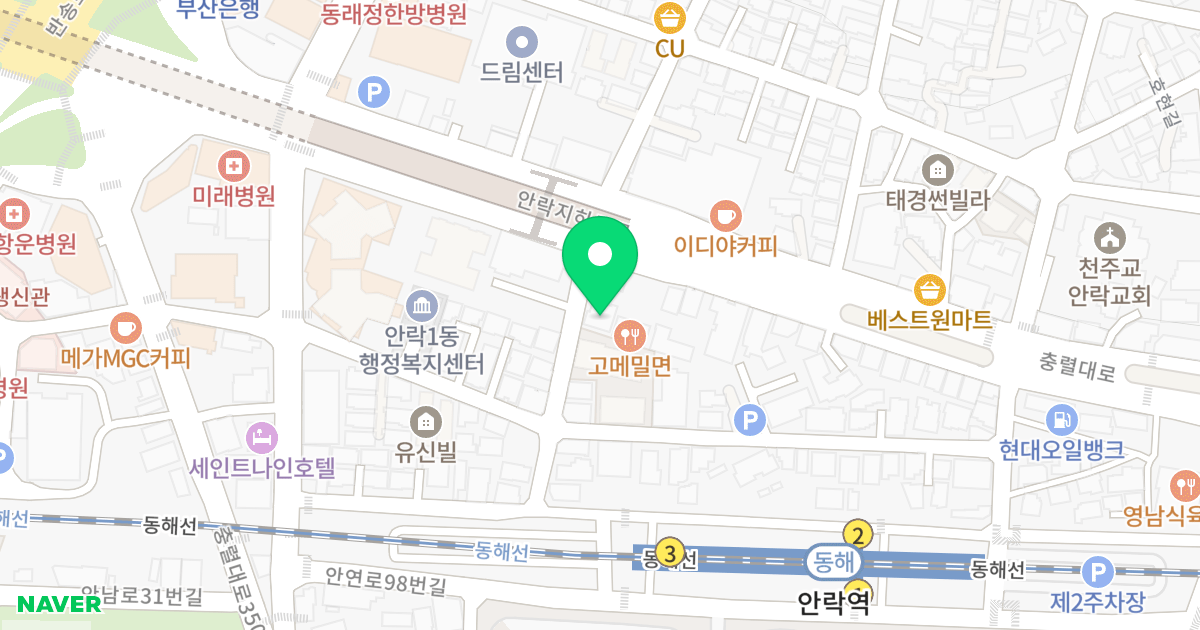 (436-57) 위치 지도 - 부산광역시 동래구 충렬대로376번길 5