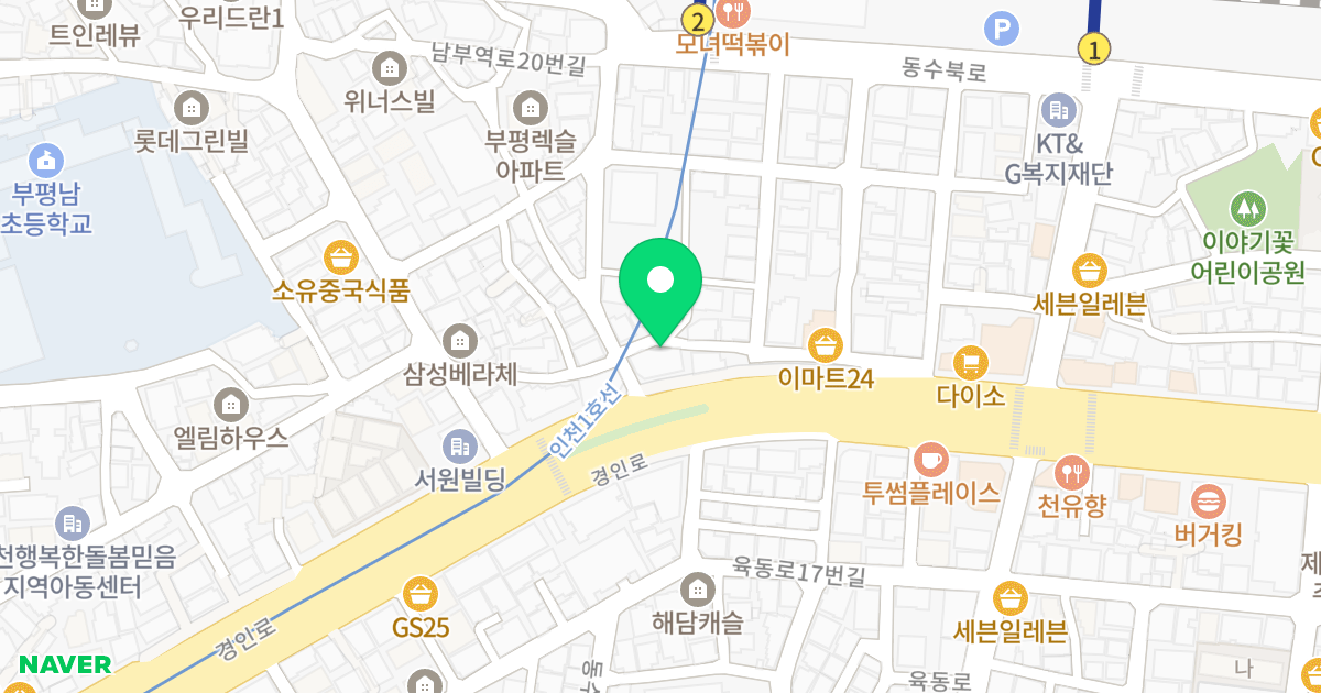 미진씨밀레 3 위치 지도 - 인천광역시 부평구