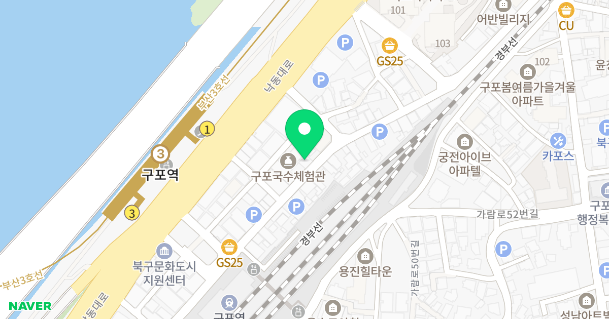 그린나래 위치 지도 - 부산광역시 북구