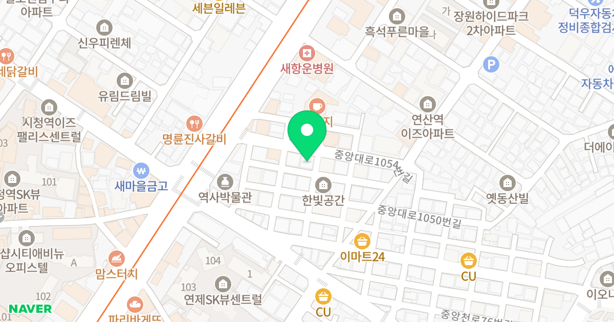 연제스퀘어 위치 지도 - 부산광역시 연제구 중앙대로1054번길 14