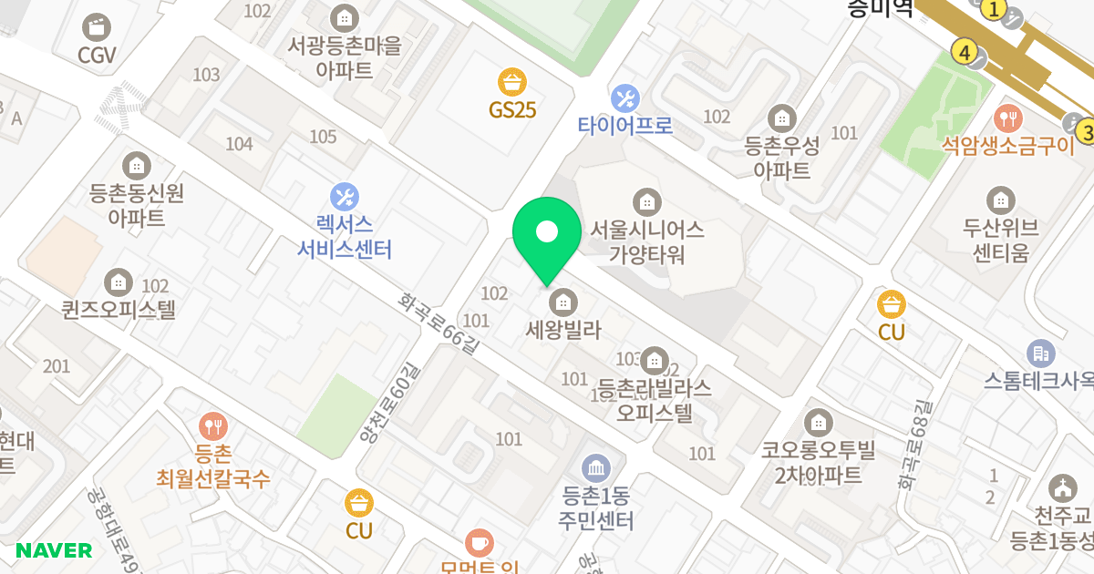 아줄리움 위치 지도 - 서울특별시 강서구 양천로60길 41-8
