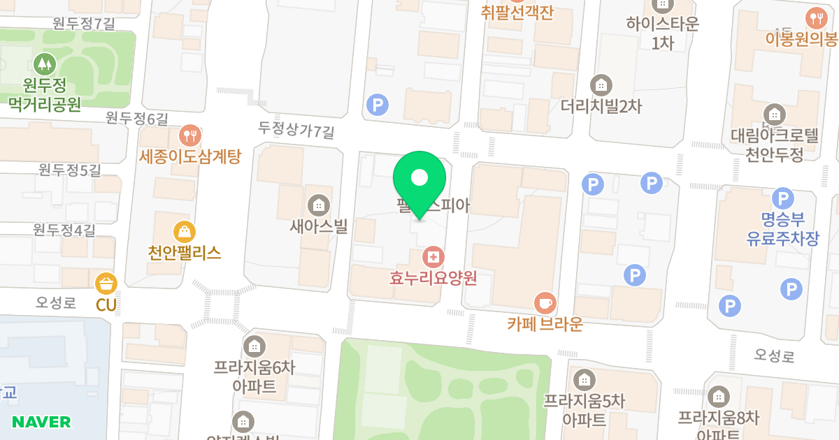 팰리스피아 위치 지도 - 충청남도 천안시 서북구 두정상가2길 9
