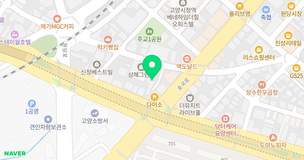 우분투포레스트 위치 지도 - 경기도 고양시 덕양구 호국로777번길 11
