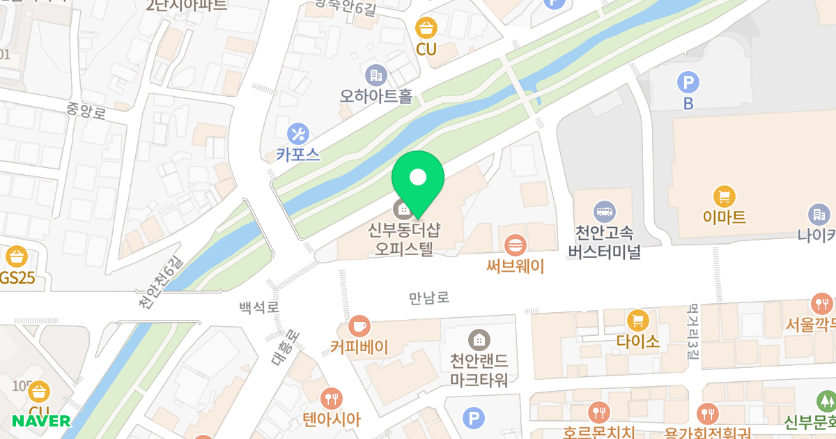 (966) 위치 지도 - 충청남도 천안시 동남구 만남로 9