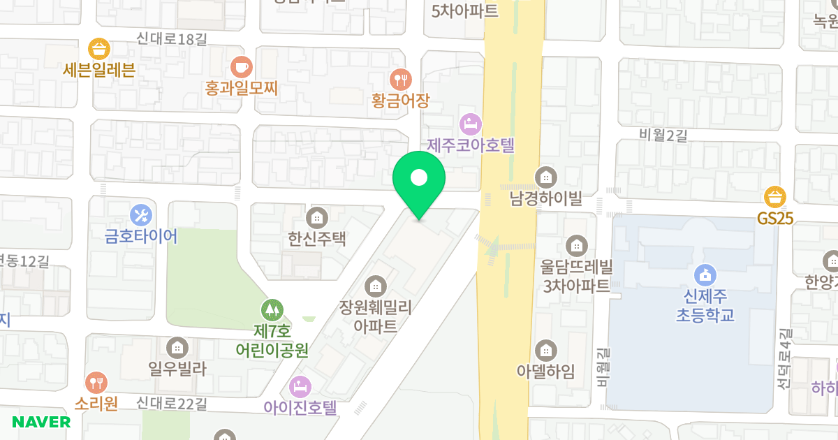제주 연동 중흥S-클래스 위치 지도 - 제주특별자치도 제주시 신대로 160