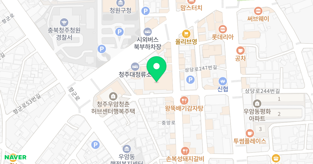 아델리스 오피스텔 위치 지도 - 충청북도 청주시 청원구 중앙로 147