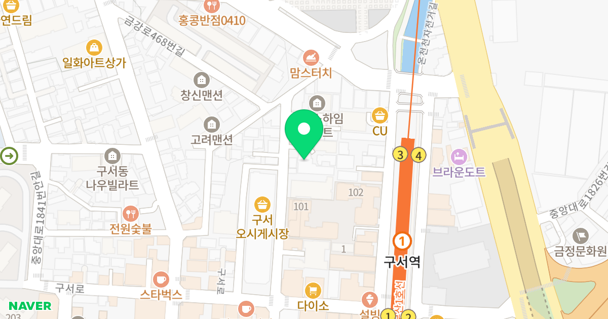 (86-12) 위치 지도 - 부산광역시 금정구 수림로50번길 196-4