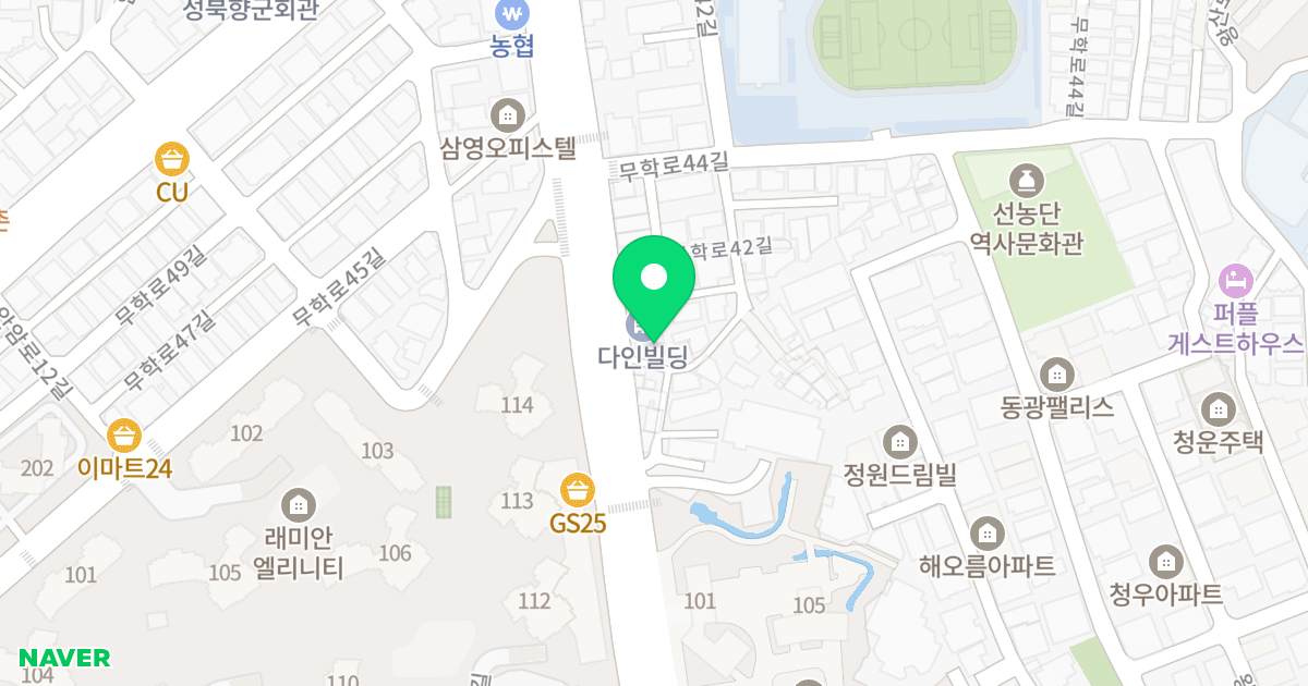 가동 위치 지도 - 서울특별시 동대문구 무학로 184