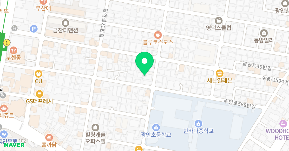 드림하우스 위치 지도 - 부산광역시 수영구