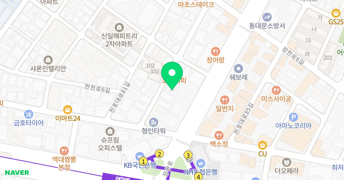 (432-10) 위치 지도 - 서울특별시 동대문구 천호대로83길 16