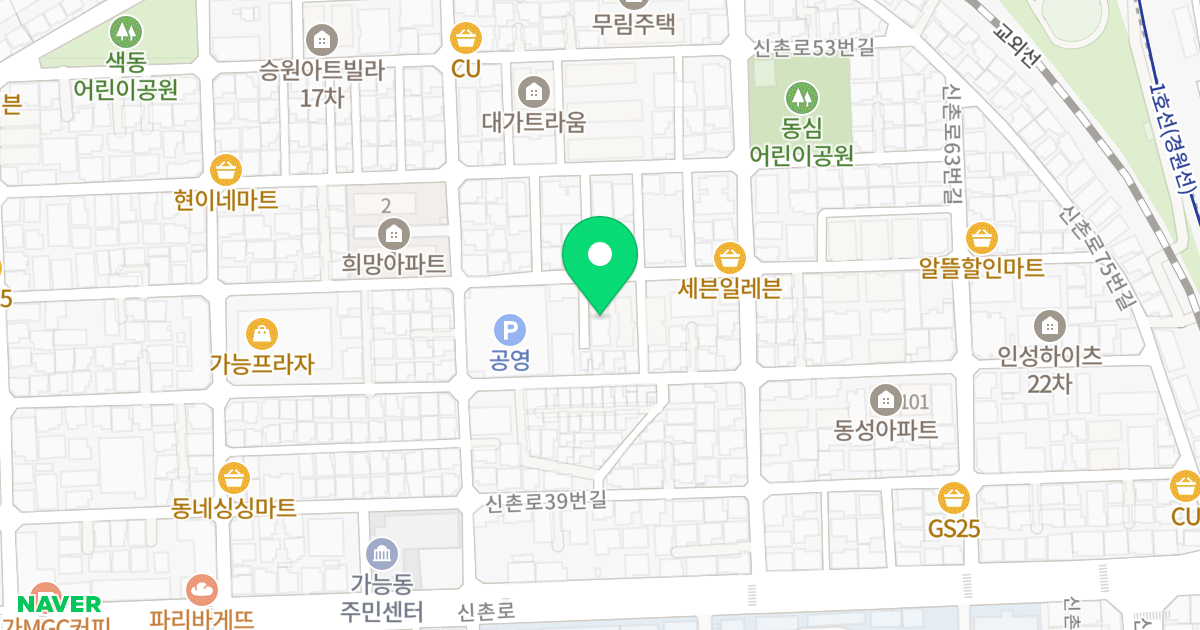 (628-5) 위치 지도 - 경기도 의정부시 신촌로39번길 30-22