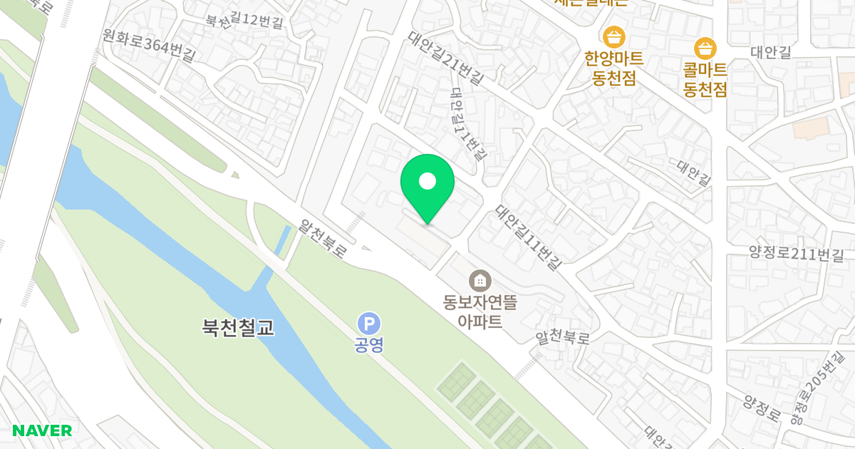 동보자연숲오피스텔 위치 지도 - 경상북도 경주시 알천북로183번길 7